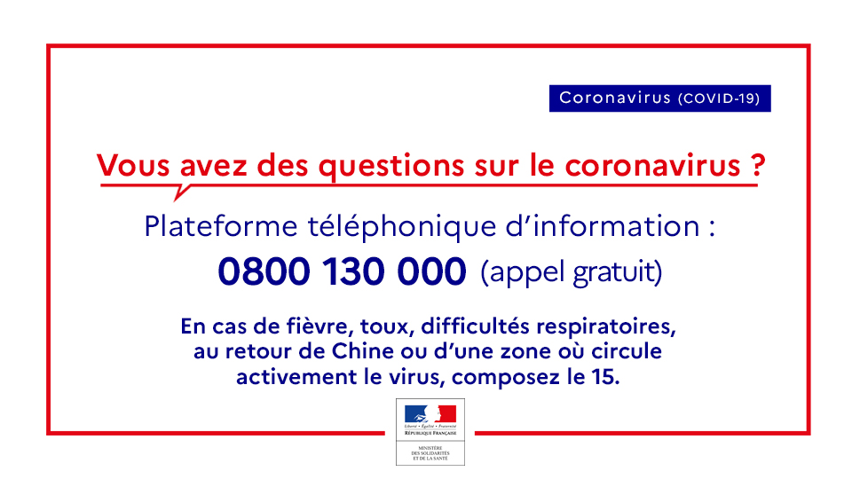 Information Coronavirus à titre préventif du rectorat