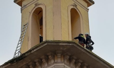 Travaux sur le clocher de l’église de Calas