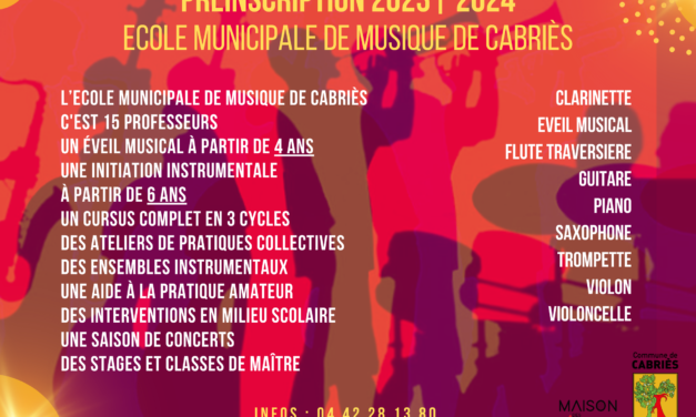 Préinscriptions école municipale de musique