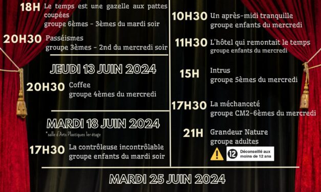 Spectacles de fin d’année Entr’acte