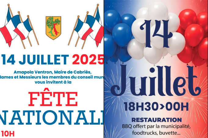 🇫🇷 14 JUILLET 2025 : PROGRAMME DE LA JOURNÉE