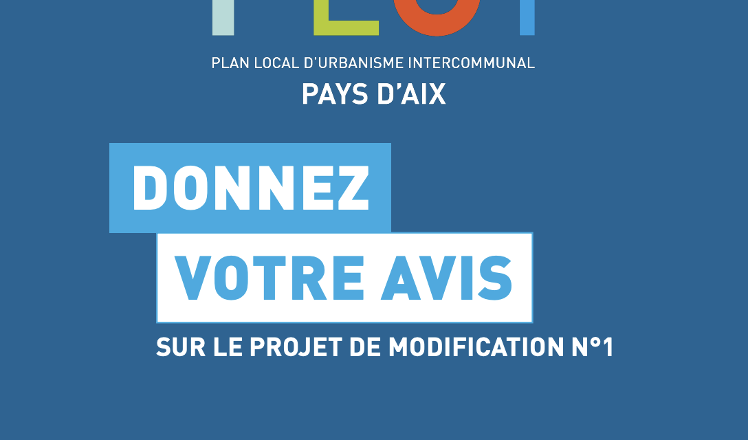 📢 Enquête publique sur la modification du PLUi du Pays d’Aix