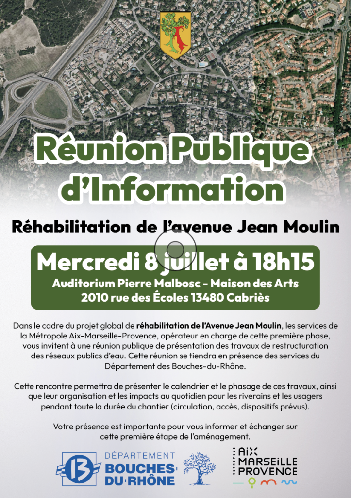 Affiche — Réunion publique Jean Moulin