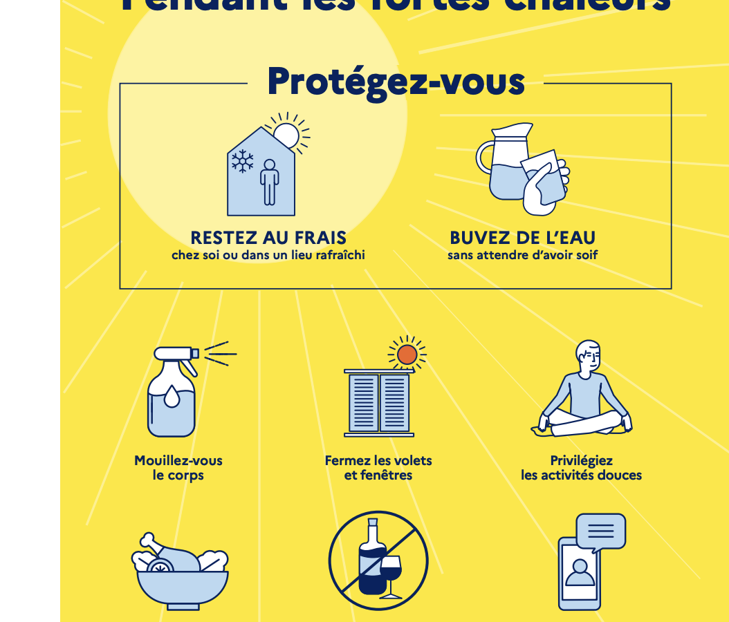 INFO CHALEUR : ON ADOPTE LES BONS RÉFLEXES